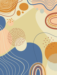 Wall Mural - Colorful art background with beautiful. Hand drawn colourful art background design.