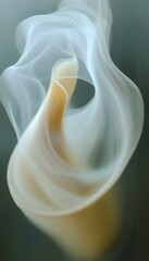 Poster - Surreal Floral Composition with Soft Colors and Dreamy Swirls Creating an Ethereal Atmosphere