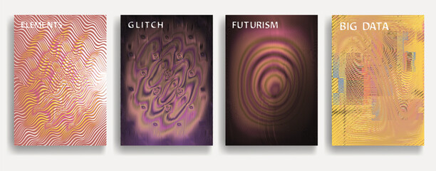 Fototapete - Abstract flow Lines Background . Wavy Stripes . Striped linear pattern . Poster collection with smooth lines .Brochures set with wave lines .Vector .
