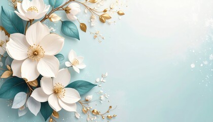 Poster - Floral arrangement creative studio digital artwork soft colors aesthetic peaceful concept