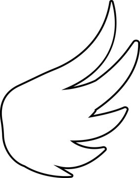 Wing icon wing logo designs. Various artistic bird, angel, bat, eagle, and minimalist wing vector isolated on transparent for branding, tattoos, emblems, or fantasy design projects.