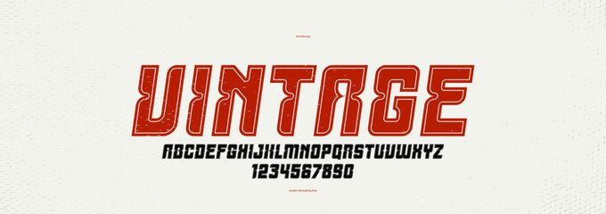 Fototapete - Vintage bold elegant display font for logos and posters, advertising fashion tasteful letters alphabet strong but beauty style, luxury classy minimal typography, italic version.