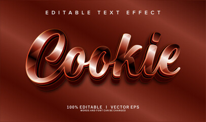 Poster - cookie vector text effect with modern style design