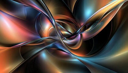 Poster - Ethereal Cosmic Dreamscapes A Surreal Universe of Abstract Waves and Soft Light in Digital Art