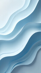 Fototapete - Abstract blue background with paper texture, flowing waves. Minimalist design for presentations, website design, advertising. Light blue shades for banners, posters. Modern art, creative decor