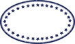 © MaC GFX Studio - Blue Grunge Oval Star Border - AI Generative