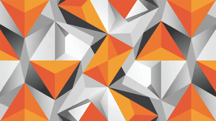 Poster - Geometric orange white grey abstract pattern vector