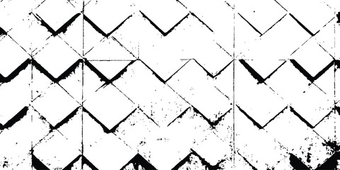Aufkleber - Geometric black grunge texture isolated on white background. Geometric black pattern grunge for modern design. Modern black geometric pattern white background.