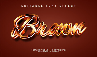 Poster - brown vector text effect with modern style design