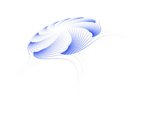 Fototapete - abstract blue wave background Design Element Wave Lines Guilloche curve line Background circle for Pattern branding Frame border certificates, diplomas