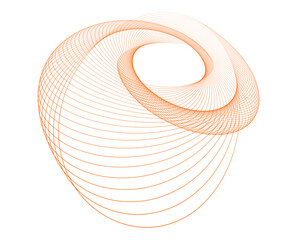Fototapete - spiral string isolated on white background Design Element Wave Lines Guilloche curve line Background circle for Pattern branding Frame border certificates, diplomas