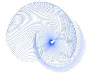 Fototapete - abstract blue background with circles Design Element Wave Lines Guilloche curve line Background circle for Pattern branding Frame border certificates, diplomas