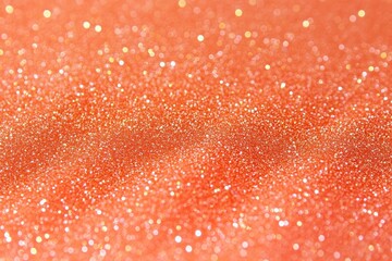Wall Mural - Shiny Peach Glitter Texture Backdrop with Bokeh Lights Festive Decoration