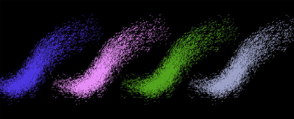 Poster - Colorful Particle Waves. vector Eps 10