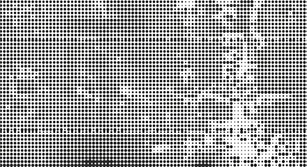 Poster - Abstract Monochrome Pixelated Landscape: A visually compelling monochrome composition of a landscape is crafted from an array of meticulously arranged pixels, offering a modern interpretation.