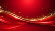 © benidama - ゴールドラインが入った美しい赤色の背景コピースペース素材