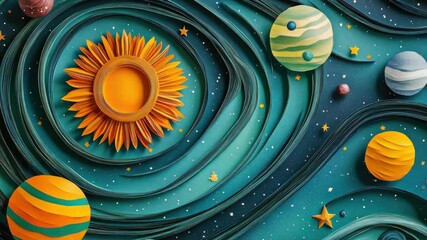 Wall Mural - Vibrant  of the solar system.