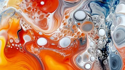 Poster - This artwork features a captivating display of vibrant colors blending and swirling, creating an intricate and mesmerizing abstract design