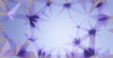 Poster - Abstract blue crystal pattern background 3d render
