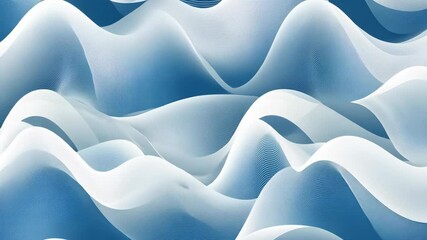 Poster - The design showcases elegant, flowing waves in soothing blue and white tones, perfect for contemporary decor or creative projects