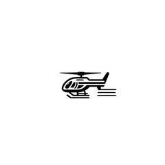 Poster - Helicopter Icon with Motion Lines Representing Speed Flight Air Transport and Dynamic Movement