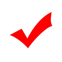 Poster - Red Check Mark of Approval: A vibrant red check mark stands out, signifying confirmation and acceptance. This image symbolizes agreement and positive affirmation.