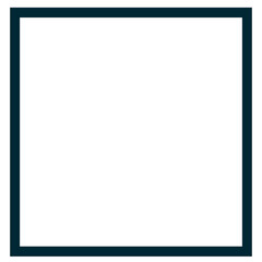 Poster - Geometric Simplicity: A minimalist dark border square in perfect symmetry, representing structure and design.
