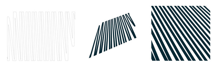 Poster - Abstract Graphic Patterns: An artistic representation of parallel lines in diverse orientations, perfect for modern and minimalist designs. A study in precision and visual flow.
