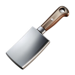 Aufkleber - 3d realistic butcher knife with wooden handle isolated on transparent background