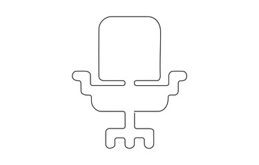 Chair one line icon. continuous line style. simple style chair shape illustration. unique, simple, armchair, design, comfortable, furniture, seat, style, background, luxury, chair, modern.