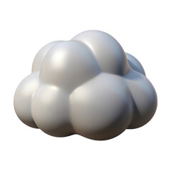 Aufkleber - 3d realistic white cloud render isolated on transparent background