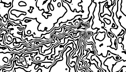 Poster - Black and white abstract pattern with contour effect for modern background and jersey design. Fully editable vector element. 