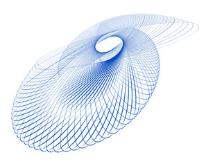 Fototapete - abstract blue background with circles Design Element Wave Lines Guilloche curve line Background circle for Pattern branding Frame border certificates, diplomas