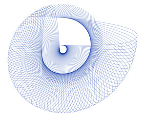 Fototapete - Design Element Wave Lines Guilloche curve line Background circle for Pattern branding Frame border certificates, diplomas
