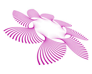 Fototapete - pink orchid isolated on white background Design Element Wave Lines Guilloche curve line Background circle for Pattern branding Frame border certificates, diplomas