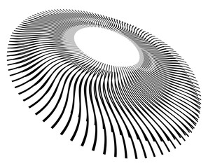 Fototapete - 3d render of a spiral staircase isolated on white background Design Element Wave Lines Guilloche curve line Background circle for Pattern branding Frame border certificates, diplomas