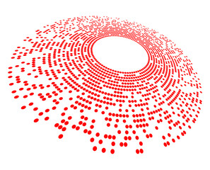 Fototapete - red circle background Design Element Wave Lines Guilloche curve line Background circle for Pattern branding Frame border certificates, diplomas