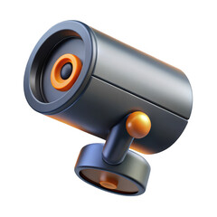Aufkleber - 3d realistic security camera icon isolated on transparent background