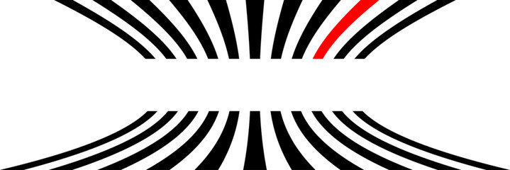 Poster - Abstract minimal element mid century vector . Aesthetic contemporary stripe line art