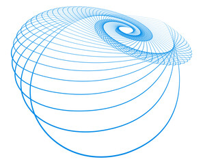 Fototapete - abstract blue background Design Element Wave Lines Guilloche curve line Background circle for Pattern branding Frame border certificates, diplomas