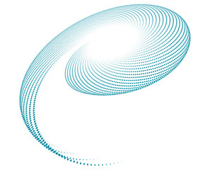 Fototapete - abstract blue wave Design Element Wave Lines Guilloche curve line Background circle for Pattern branding Frame border certificates, diplomas
