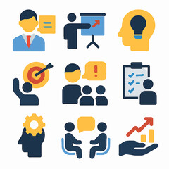 Poster - Business and professional development skills training concept vector graphic