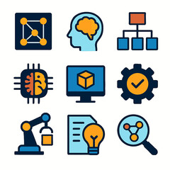 Poster - Conceptual vector illustration showcasing artificial intelligence and technology insights