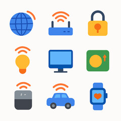 Poster - Smart home automation technology vector icons showcasing internet of things concept