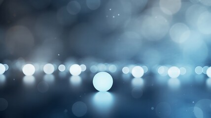 Poster - Luminous orbs on reflective surface with shallow depth of field