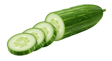 Poster - Fresh cucumber and slices arranged against a clean backdrop for healthy eating