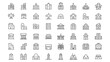 © Nafiul - Extensive Building Icons Set 48 Line Art Building Illustrations