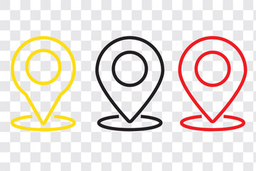 Poster - Location icon. Map pin icon set. location marker. location pin. Map pin icon vector illustration eps 10.