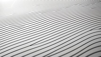Poster - Abstract monochrome wave pattern of parallel lines backdrop