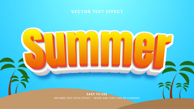 summer editable text effect